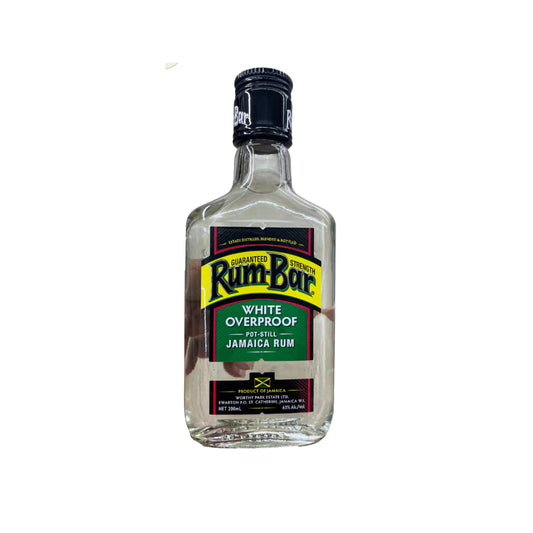 Rum Bar Jamaica Rum White Overproof - 200ml (Max 2 per order)